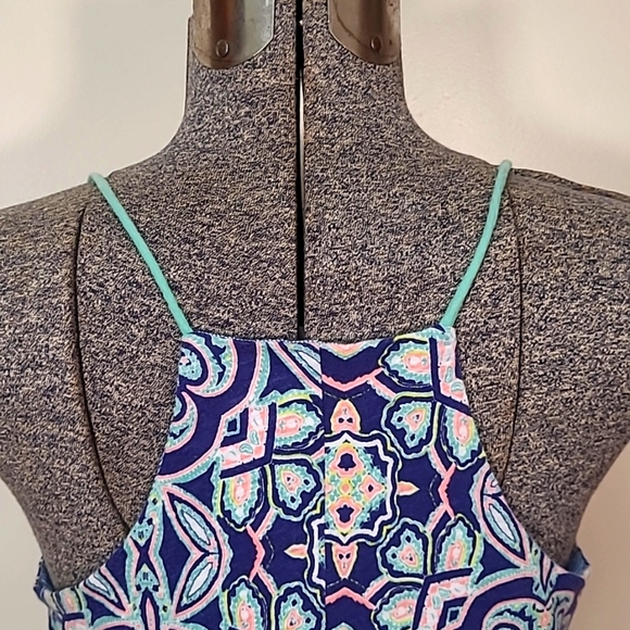 Meadow Rue Womens Top Anthropologie Nuria Blue Paisley Swing Tank Blouse Size M - Picture 6 of 9